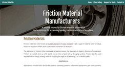 Desktop Screenshot of frictionmaterials.com
