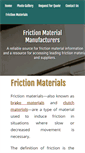 Mobile Screenshot of frictionmaterials.com